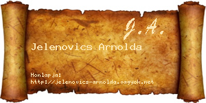 Jelenovics Arnolda névjegykártya